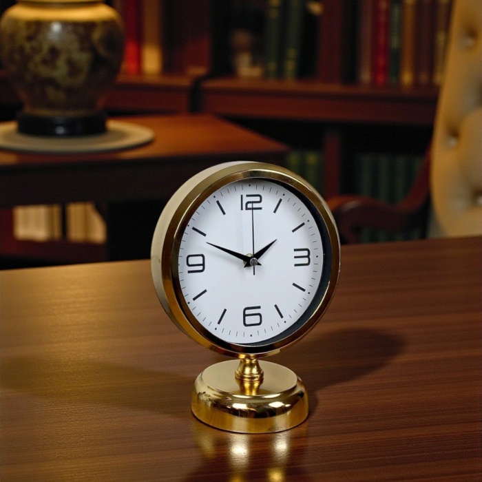 ® Yeni Ürün Golden Touch 25 x 20 Gold Metal Masa Saati