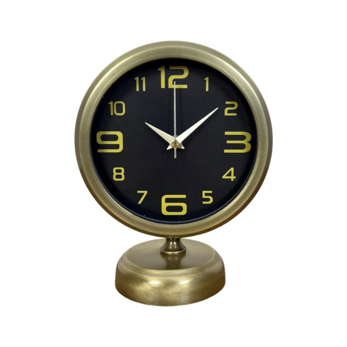 ® Yeni Ürün Prestij Vinatge 25 x 20 Cm Metal Masa Saati