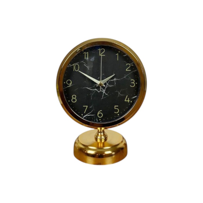 ® Yeni Ürün Royal 25 x 20 Cm Gold Metal Masa Saati