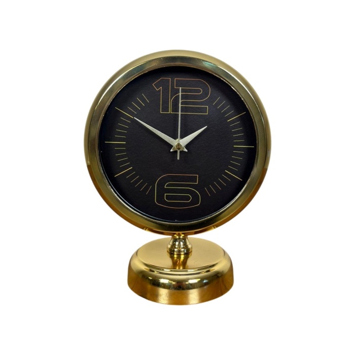 ® Yeni Ürün Elite Black Gold 25 x 20 Cm Metal Masa Saati