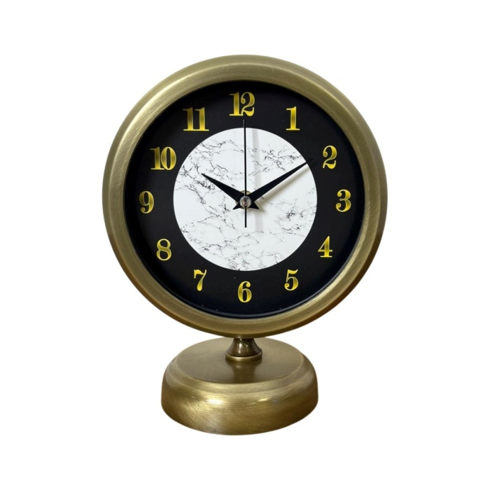 ® Yeni Ürün Antique Aura 25 x 20 Cm Eskitme Metal Masa Saati