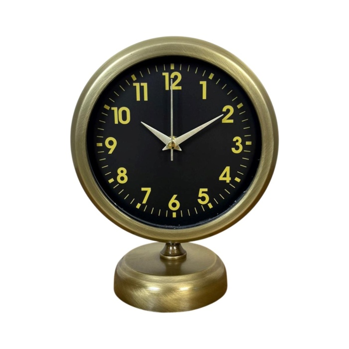 ® Yeni Ürün Retro Elegance 25 x 20 Cm Eskitme Metal Masa Saati