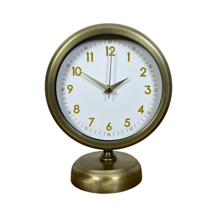 ® Yeni Ürün Vintage Luxury 25 x 20 Cm Eskitme Metal Masa Saati