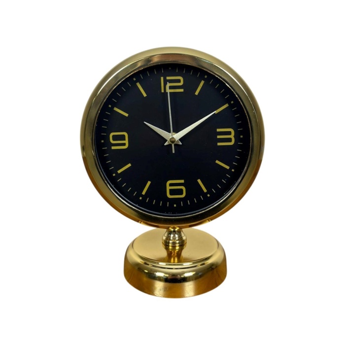 ® Yeni Ürün Midnight Gold 25 x 20 Cm Metal Masa Saati