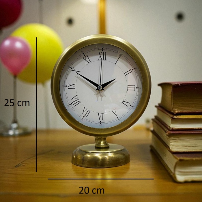 ® Yeni Ürün Retro Eskitme Metal 25 x 20 Cm Masa Saati