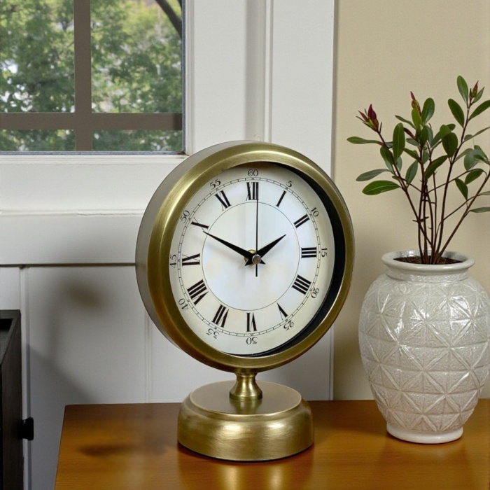 ® Yeni Ürün Aurum Retro 25x20 Eskitme Metal Masa Saati