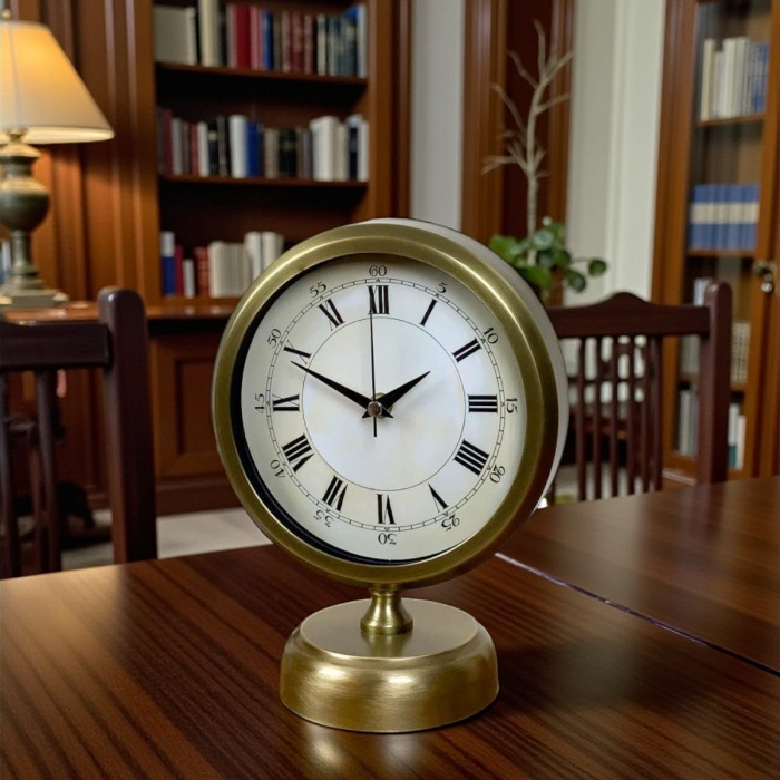 ® Yeni Ürün Aurum Retro 25x20 Eskitme Metal Masa Saati