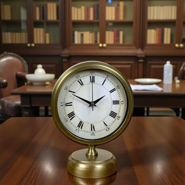 ® Yeni Ürün Aurum Retro 25x20 Eskitme Metal Masa Saati