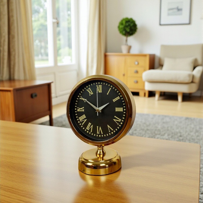 ® Yeni Ürün Golden Grace 25 x 20 Gold Metal Masa Saati