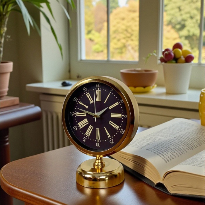 ® Yeni Ürün Goldora 25 x 20 Gold Metal Masa Saati