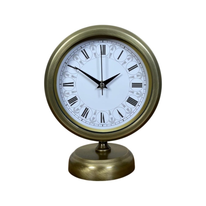 ® Yeni Ürün Prestij Eskitme 25 x 20 Cm Metal Masa Saati
