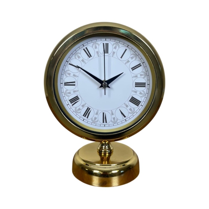 ® Yeni Ürün Gold Altın Miras 25 x 20 Cm Metal Masa Saati