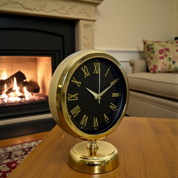 ® Yeni Ürün Prestige Gold Roma 25 x 20 Cm Metal Masa Saati