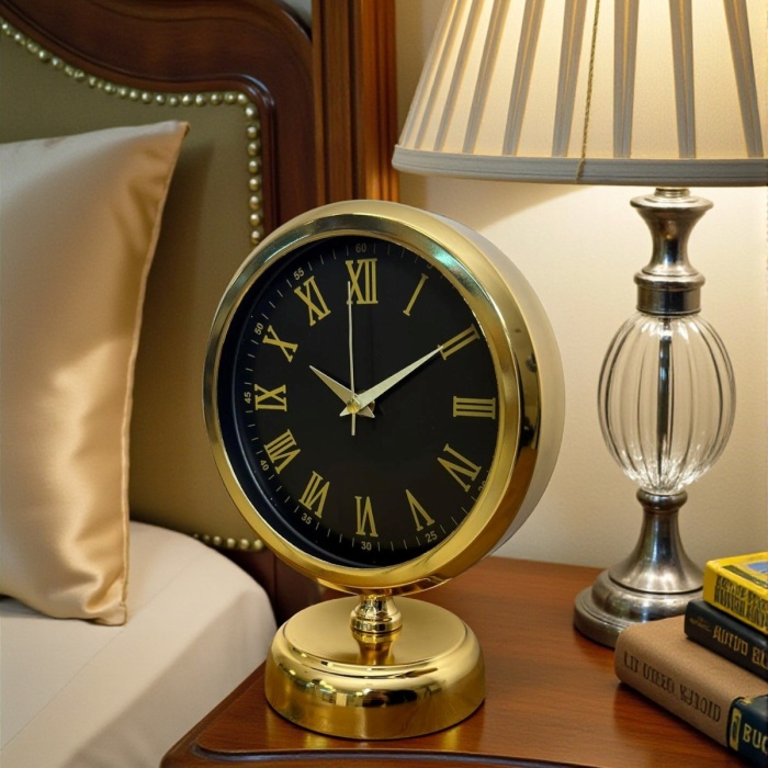 ® Yeni Ürün Prestige Gold Roma 25 x 20 Cm Metal Masa Saati