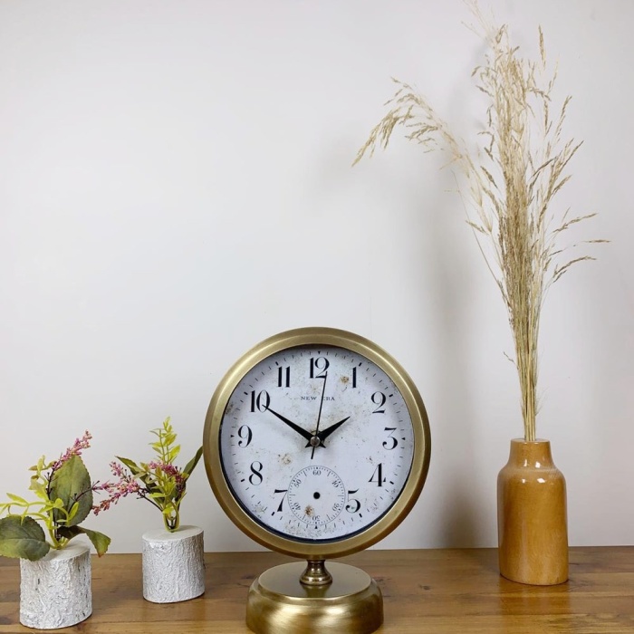 ® Yeni Ürün Eskitme Metal Masa Saati 25×20 cm
