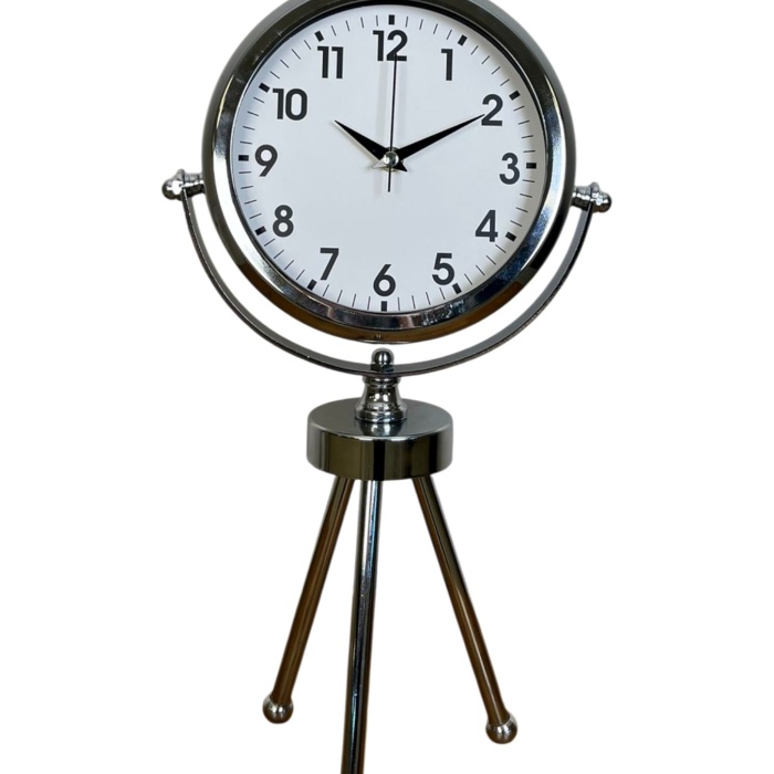 ® Yeni Ürün Krom Zarif & Şık Üç Ayaklı Metal Masa Saati