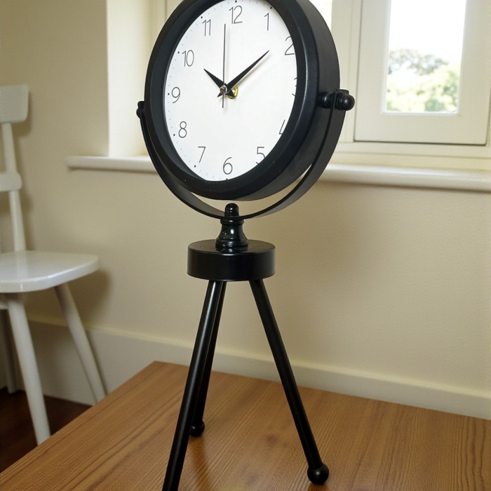 ® Yeni Ürün Black Classic Dekoratif Üç Ayaklı Masa Saati