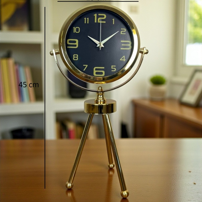 ® Yeni Ürün Vintage Prestige Üç Ayaklı Metal Masa Saati