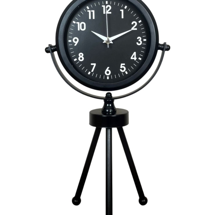 ® Yeni Ürün Black Luxury Modern Üç Ayaklı Metal Masa Saati