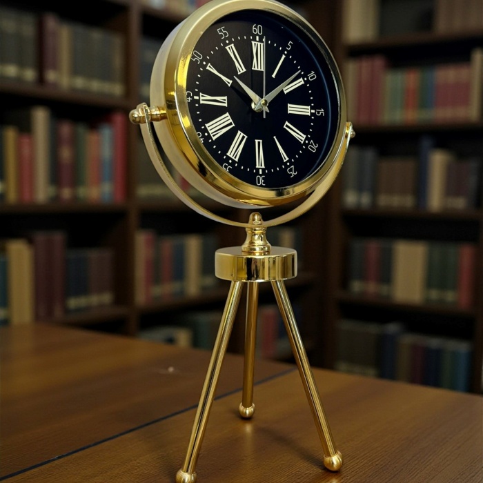 ® Yeni Ürün Imperial Gold Üç Ayaklı Metal Masa Saati