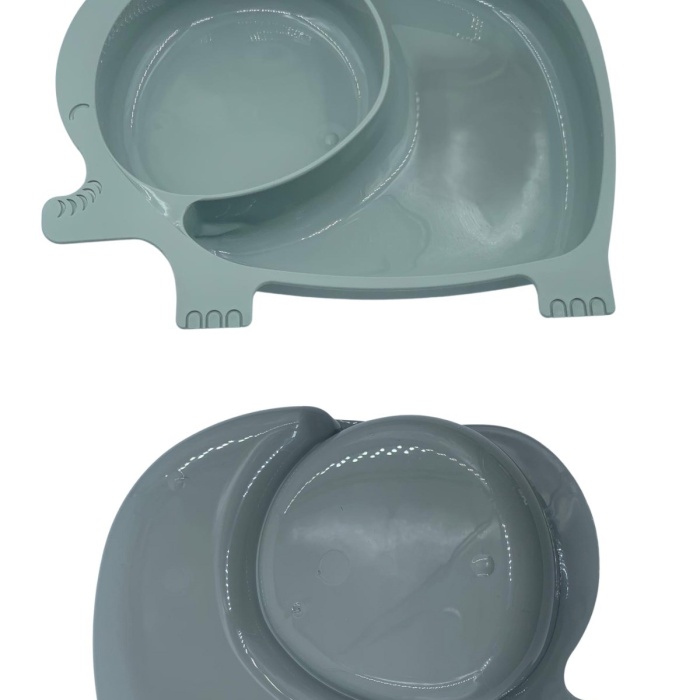 ® Yeni Ürün Bebek ve Çocuk için Sevimli Fil Model Desenli Yemek Bebek Mama Kabı Bölmeli Tabak