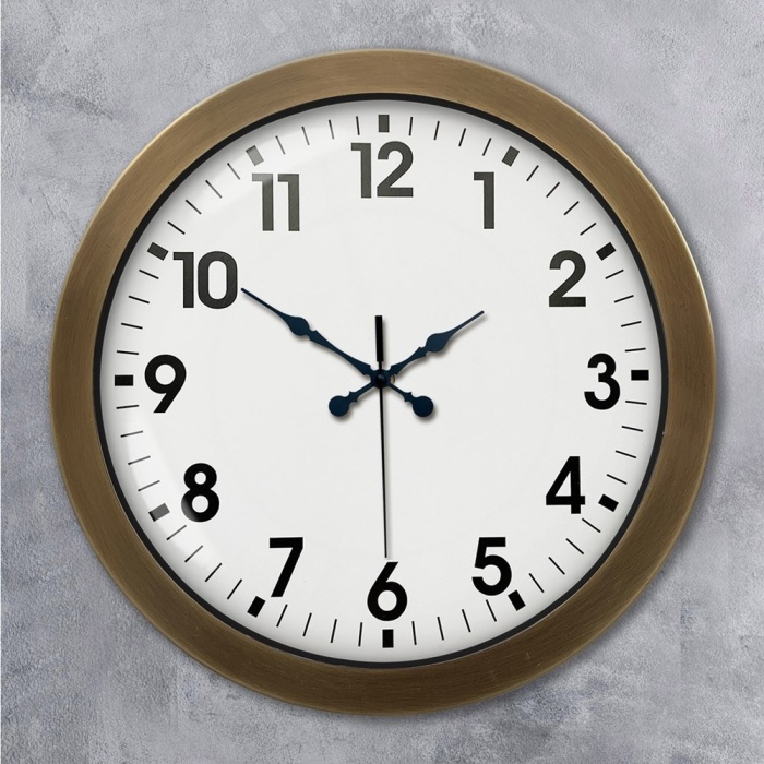 ® Yeni Ürün 36 cm Eskitme Metal Standart Duvar Saati