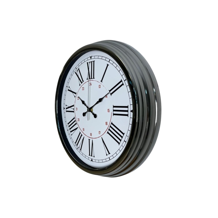 Silver Elegance 40 Cm Krom Metal Duvar Saati
