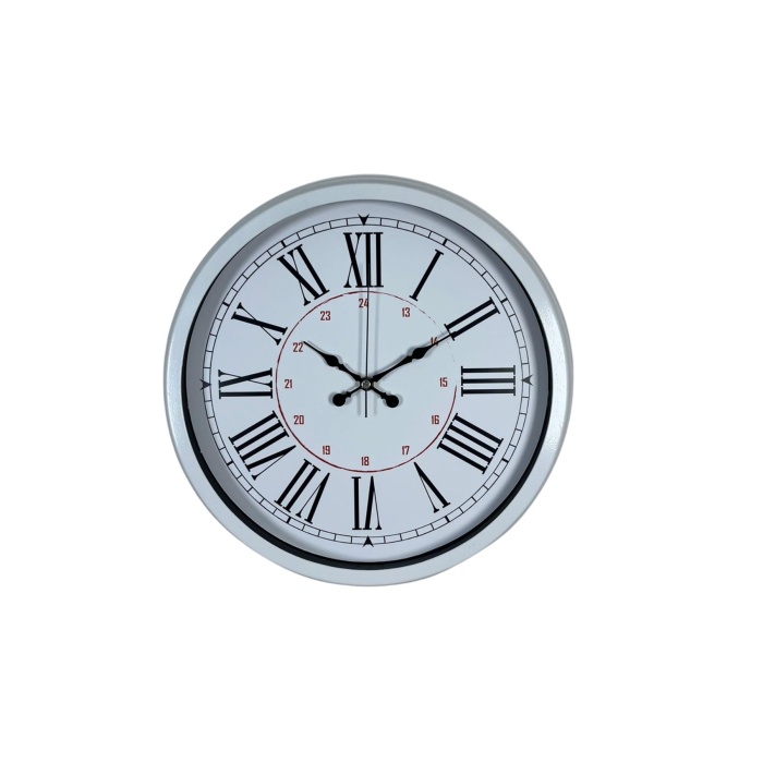 Beyaz 40 Cm Roma Rakamlı Şık Duvar Saati
