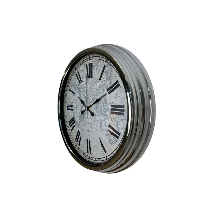 Atlas Silver 40 Cm Metal Duvar Saati