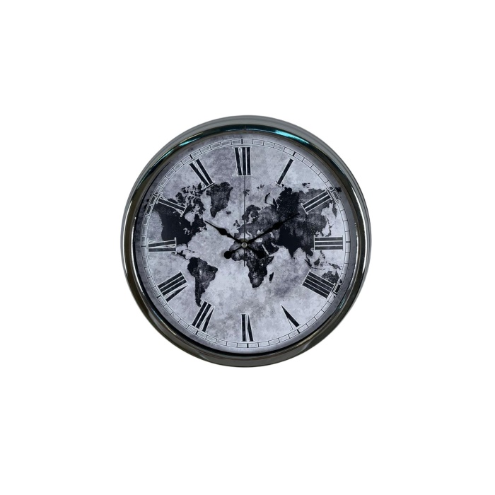 Global Silver 40 Cm Metal Duvar Saati