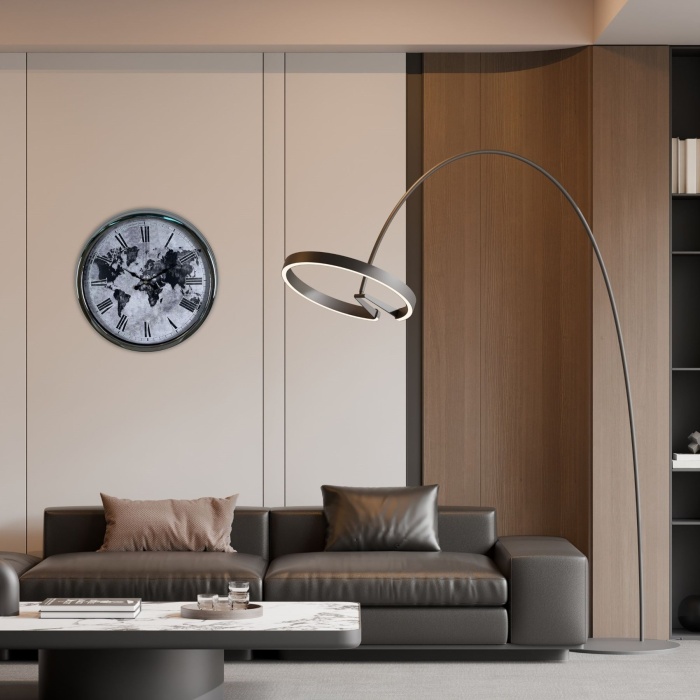 Global Silver 40 Cm Metal Duvar Saati