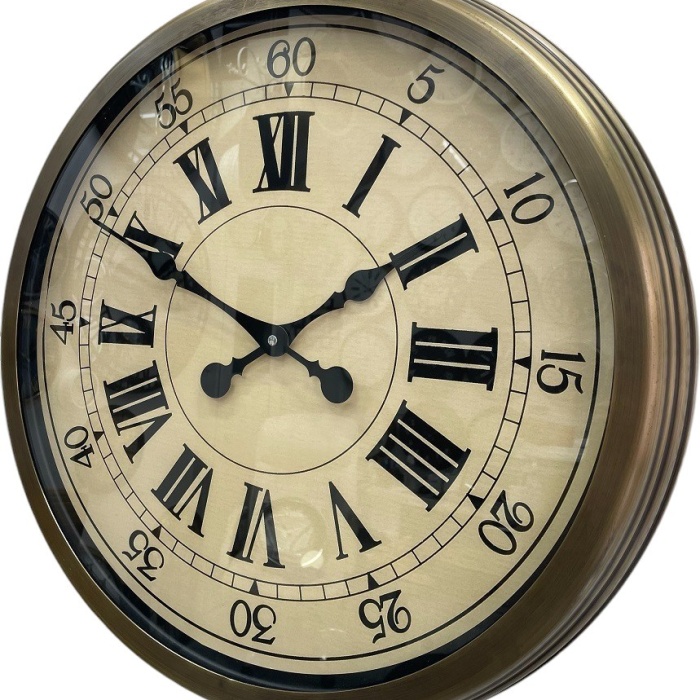 60 Cm Eskitme Metal Eskitme Kadran Duvar Saati