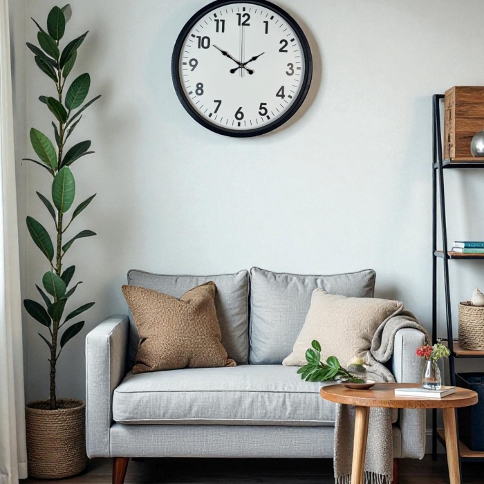 ® Yeni Ürün 36 Cm Siyah Duvar Saati