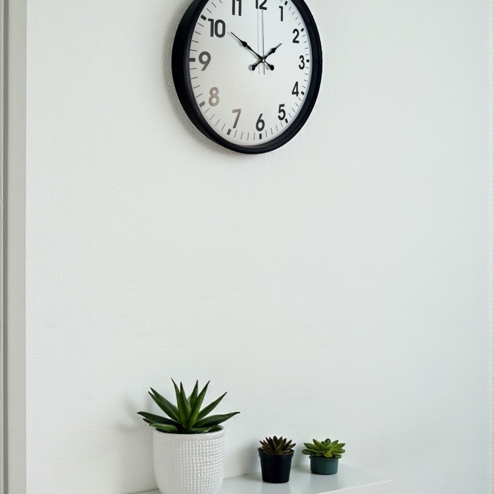 ® Yeni Ürün 36 Cm Siyah Duvar Saati