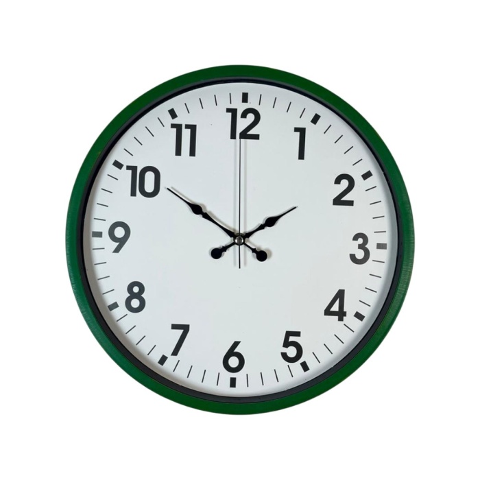 ® Yeni Ürün 36 Cm Standart Yeşil Duvar Saati