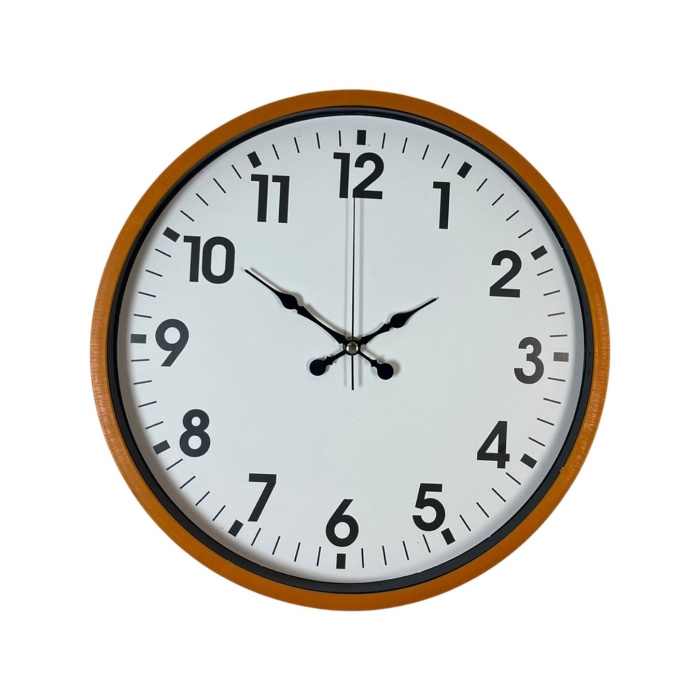 ® Yeni Ürün 36 Cm Standart Turuncu Duvar Saati