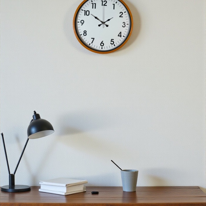 ® Yeni Ürün 36 Cm Standart Turuncu Duvar Saati