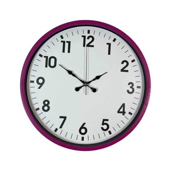 ® Yeni Ürün 36 Cm Pembe Dekoratif Duvar Saati
