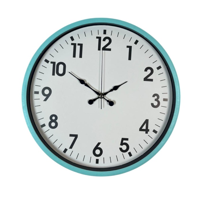 ® Yeni Ürün 36 Cm Turkuaz Dekoratif Duvar Saati