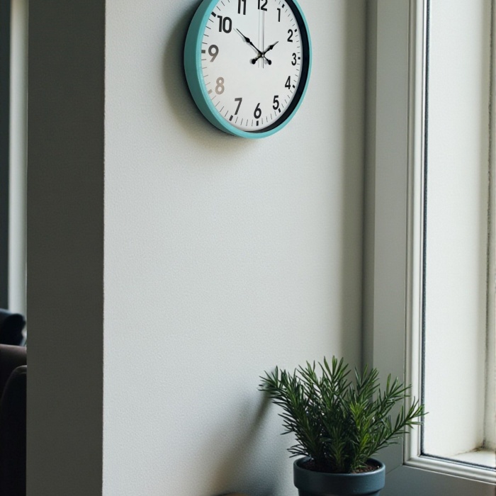 ® Yeni Ürün 36 Cm Turkuaz Dekoratif Duvar Saati