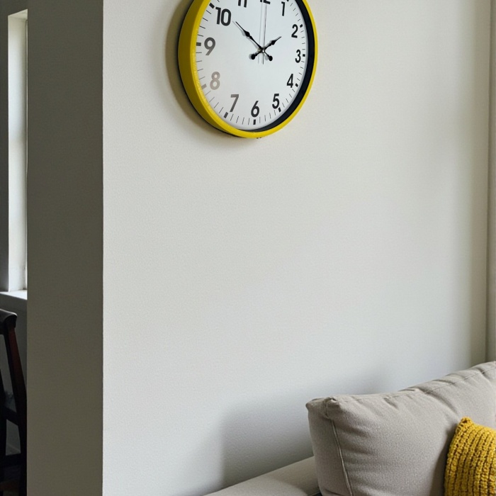® Yeni Ürün 36 Cm Standart Sarı Duvar Saati
