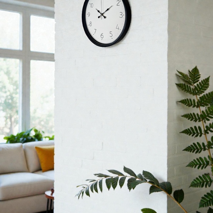 ® Yeni Ürün 36 Cm Siyah Dekoratif Duvar Saati