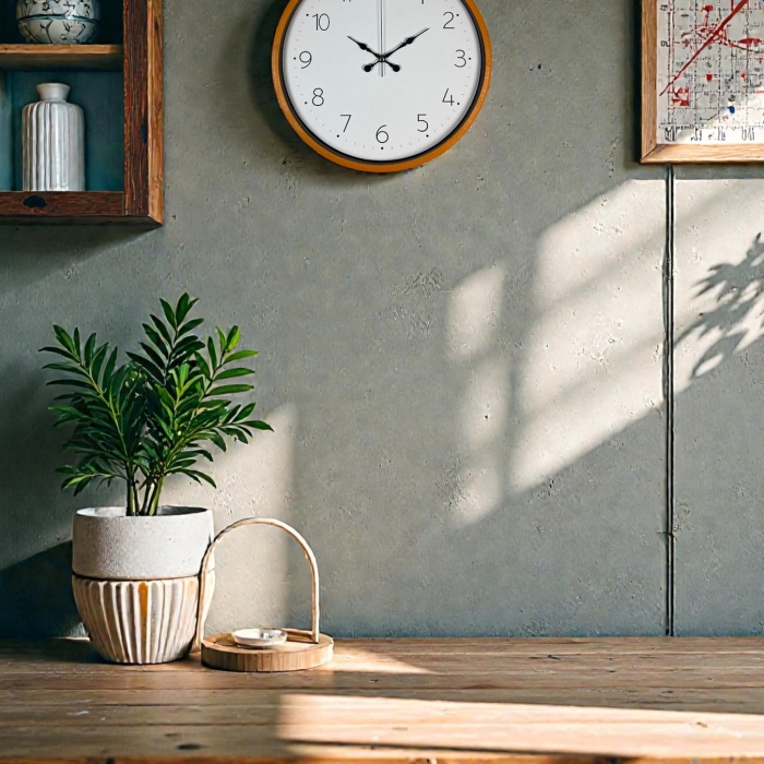 ® Yeni Ürün 36 Cm Turuncu Dekoratif Duvar Saati