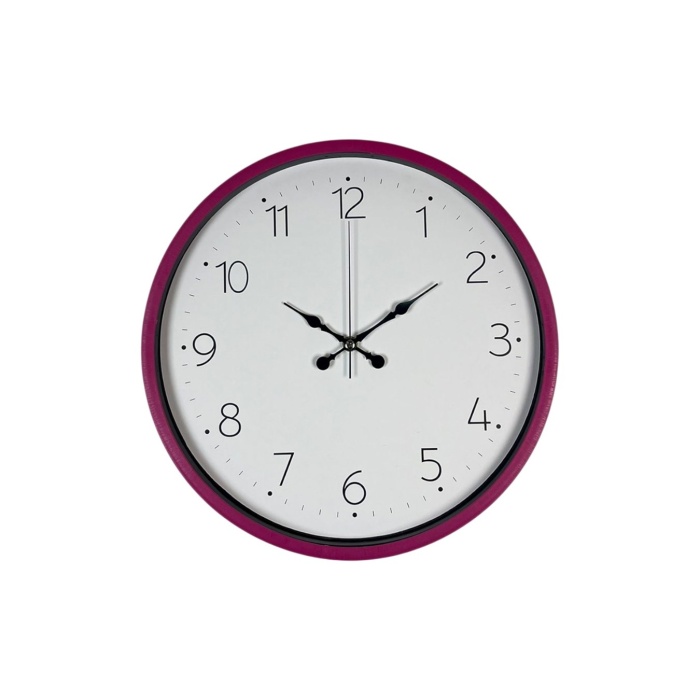 ® Yeni Ürün 36 Cm Pembe Standart Duvar Saati