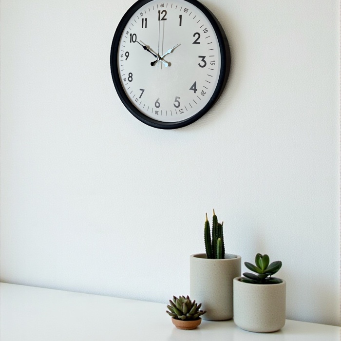 ® Yeni Ürün 36 Cm Siyah Dekoratif Duvar Saati