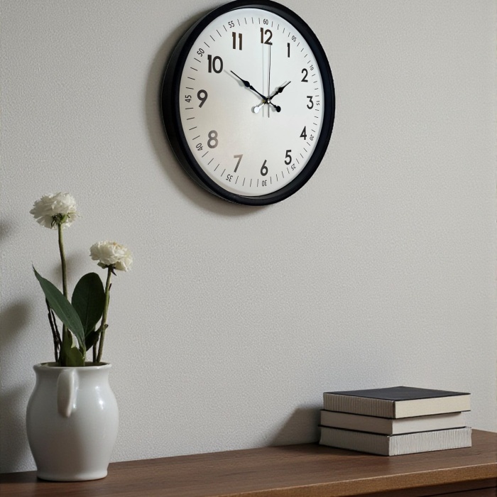 ® Yeni Ürün 36 Cm Siyah Dekoratif Duvar Saati