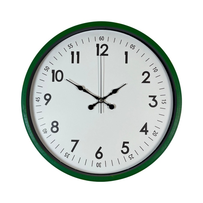 ® Yeni Ürün 36 Cm Yeşil Dekoratif Duvar Saati