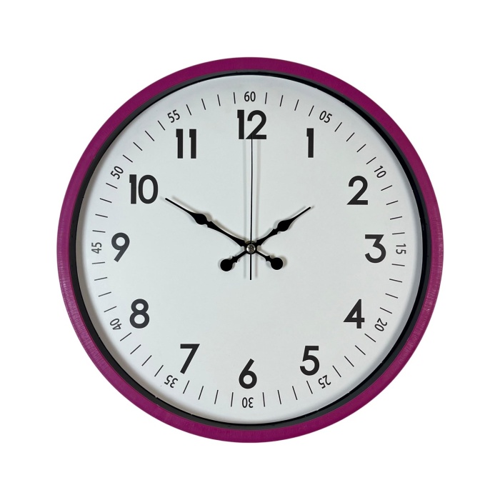 ® Yeni Ürün 36 Cm Pembe Dekoratif Duvar Saati