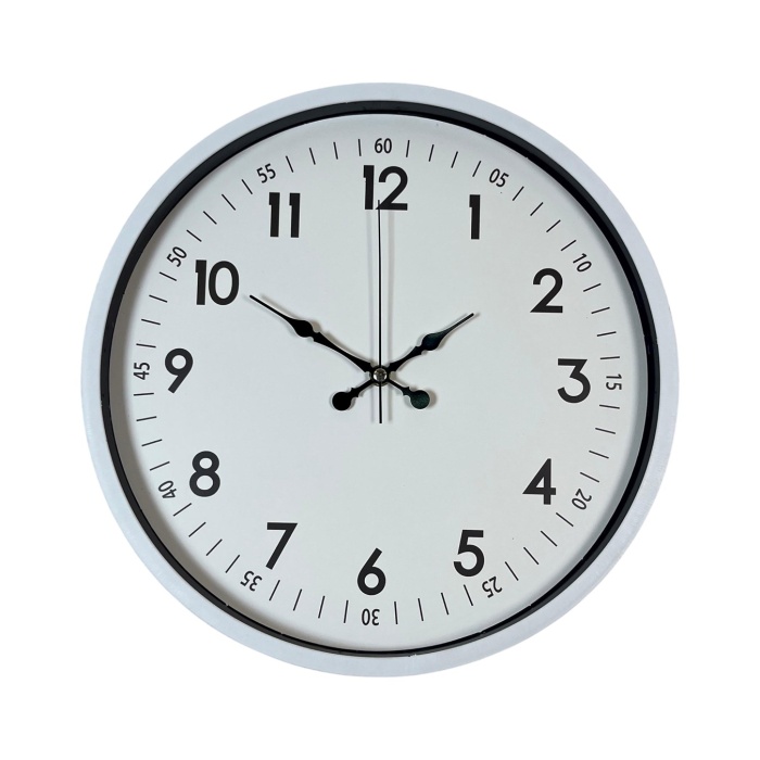 36 Cm Beyaz Dekoratif Duvar Saati