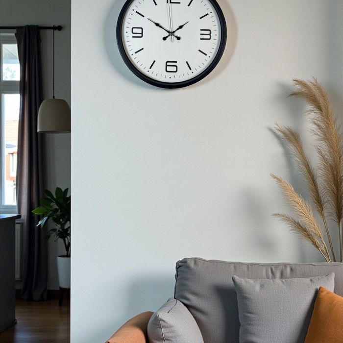 ® Yeni Ürün 36 Cm Siyah Dekoratif Duvar Saati